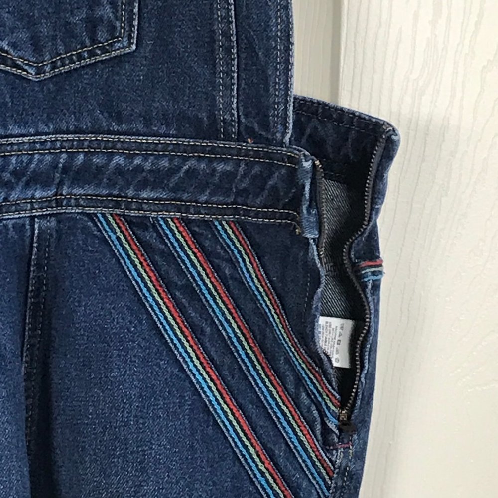 Free People Chasing Rainbows Flared Leg Overalls - Picture 4 of 8